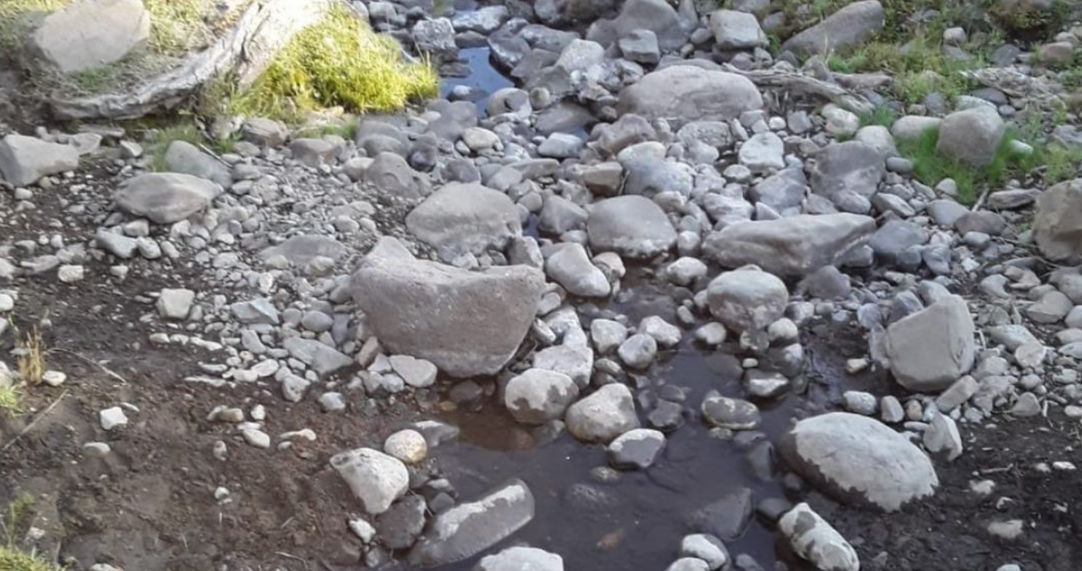 San Martín: El arroyo del Puente Blanco está casi seco