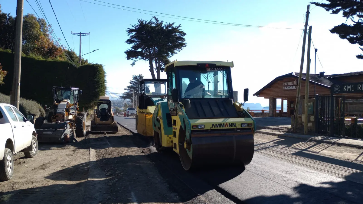 Bariloche: comenzó la repavimentación de importante tramo de la Avenida Bustillo