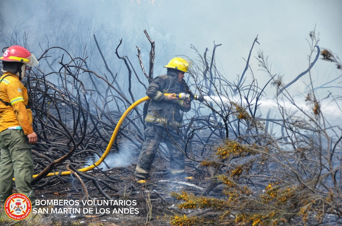 San Martín: Incendio cercano al Barrio Vega Chica