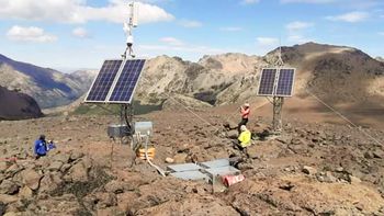 Se realizaron tareas correctivas en la red de monitoreo del volcán Lanín