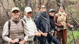 Juliana Awada en Angostura con amigas: trekking, golf y naturaleza