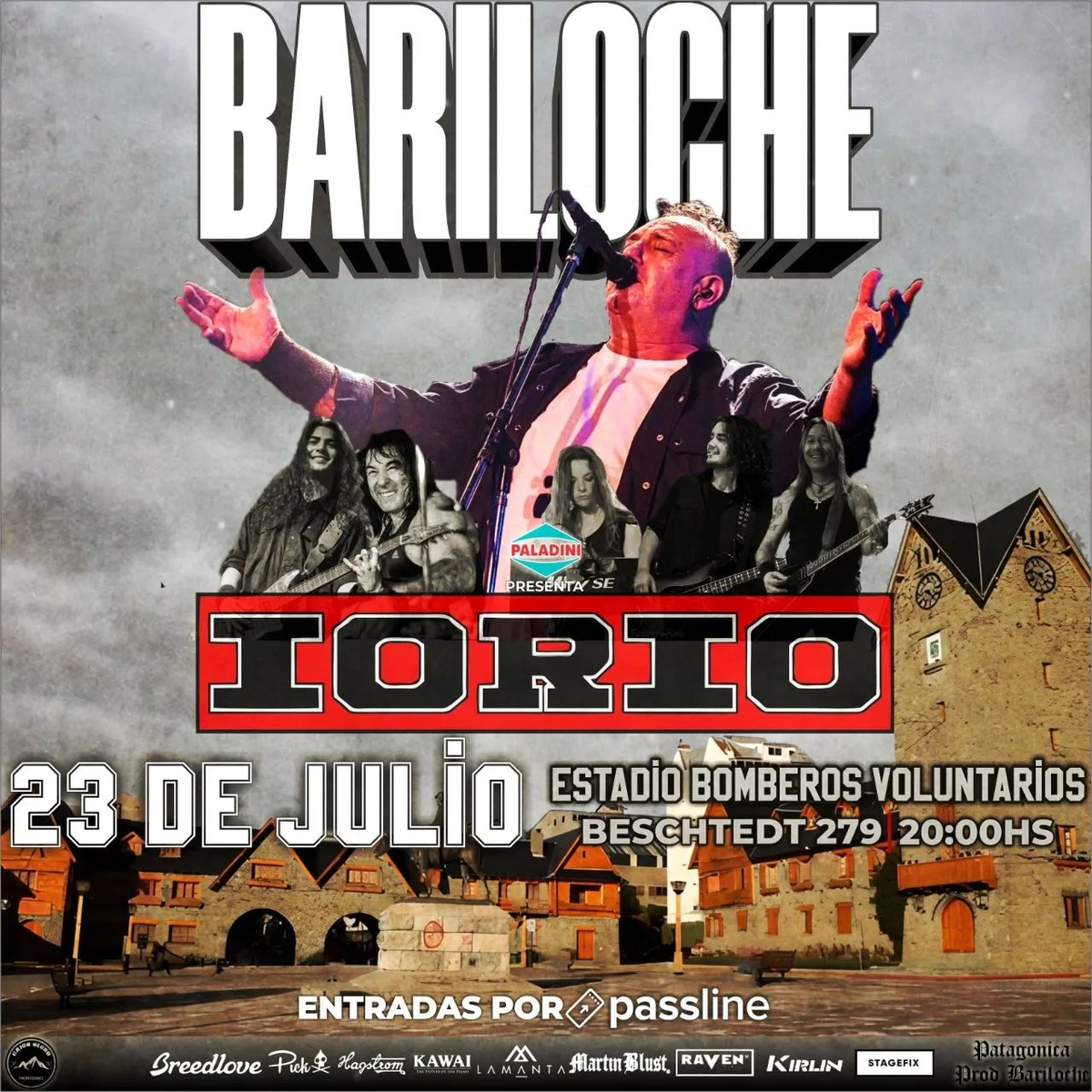 Show de Ricardo Iorio y su banda en Bariloche.