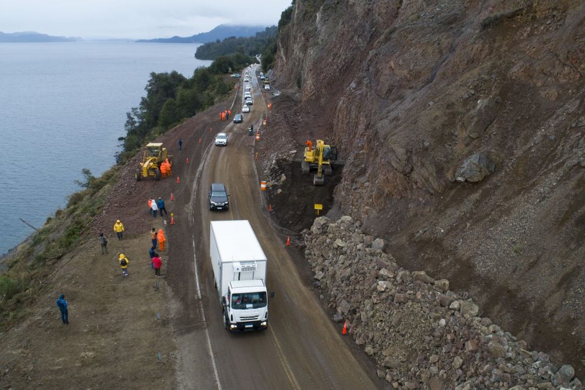 Ruta 40: Habilitaron las dos manos y el camino hacia Villa La Angostura retoma su normalidad