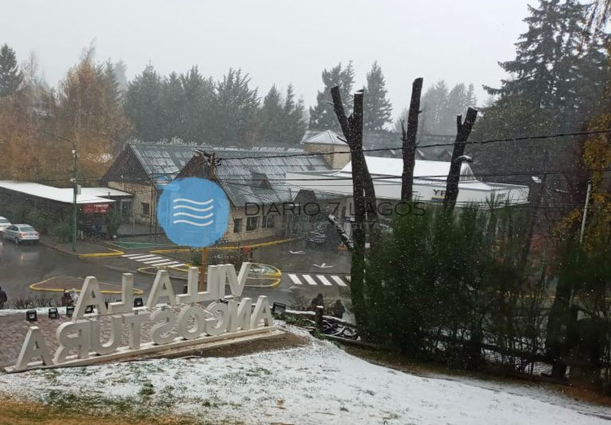 Villa La Angostura: primera nevada del año