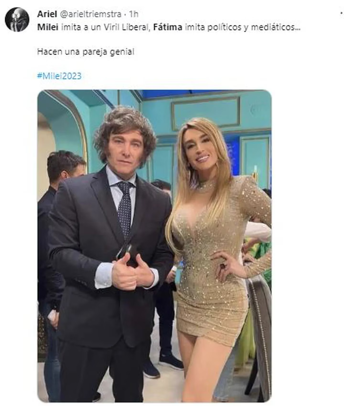 Javier Milei, de novio con Fátima Flórez: los memes